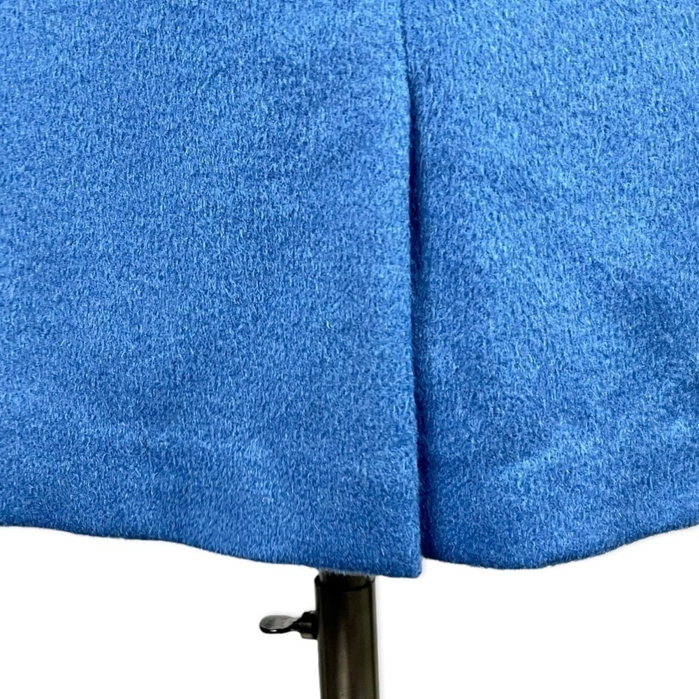 J. MCLAUGHLIN BLUE WOOL CASHMERE SLEEVELESS VISIBLE STITCH SHEATH DRESS - Picture 9 of 14